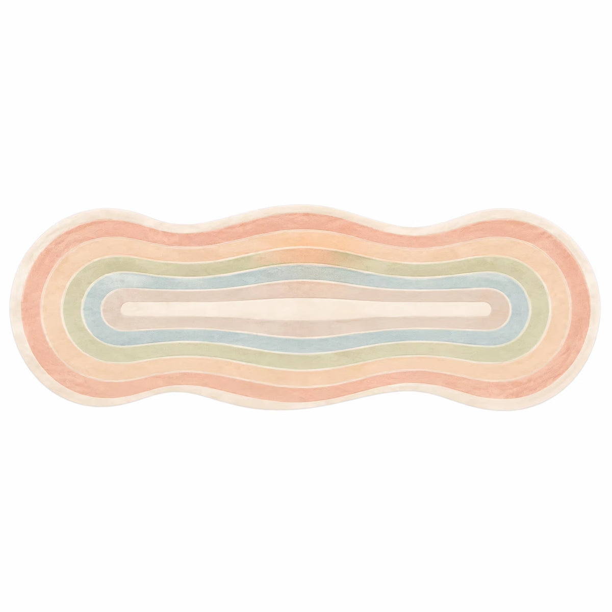 Pastel Rainbow Concentric Area Rug for Kids Room Nursery Modern Home Decor CILIGA