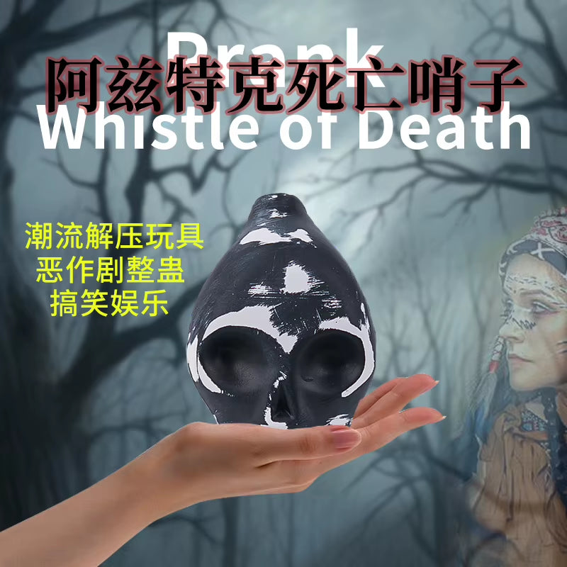 Creepy Aztec Death Whistle Thunderous Echoes Ancient Warriors Experience Intense 125Db Human Scream Porcelain Folk Art Halloween Ciliga