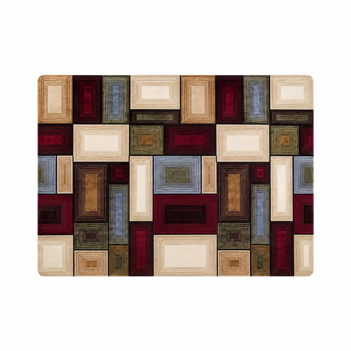 Washable Non-Slip Kitchen Rug Modern Abstract Vintage Pattern Polypropylene/Polyester Low Pile Easy Clean for Kitchen CILIGA