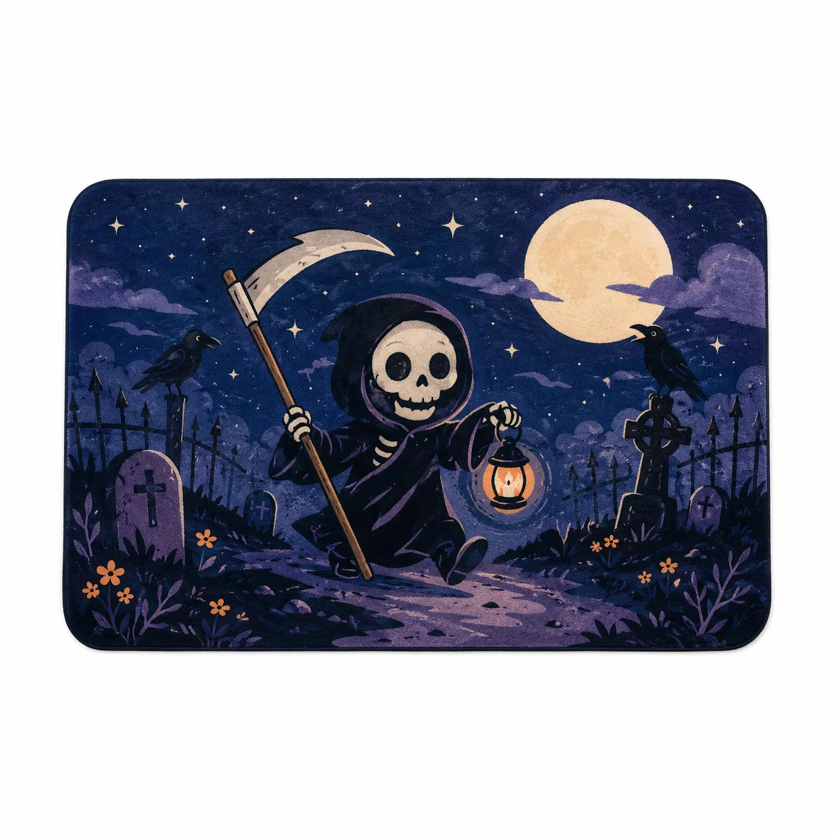 Modern Halloween Witch Magic Potions Faux Velvet Washable Polyester Shaped Runner Rug for Bedroom CILIGA